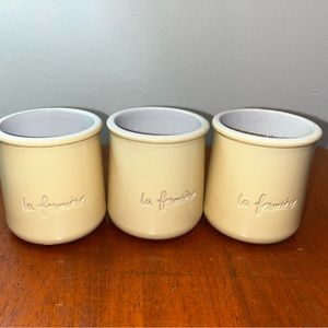 La Fermière Pots in Sandy Beige (set of three)